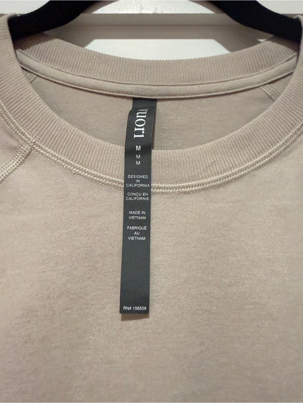 Vuori Long Sleeve Halo Crew in Ecru Heather - Picture 3 of 5